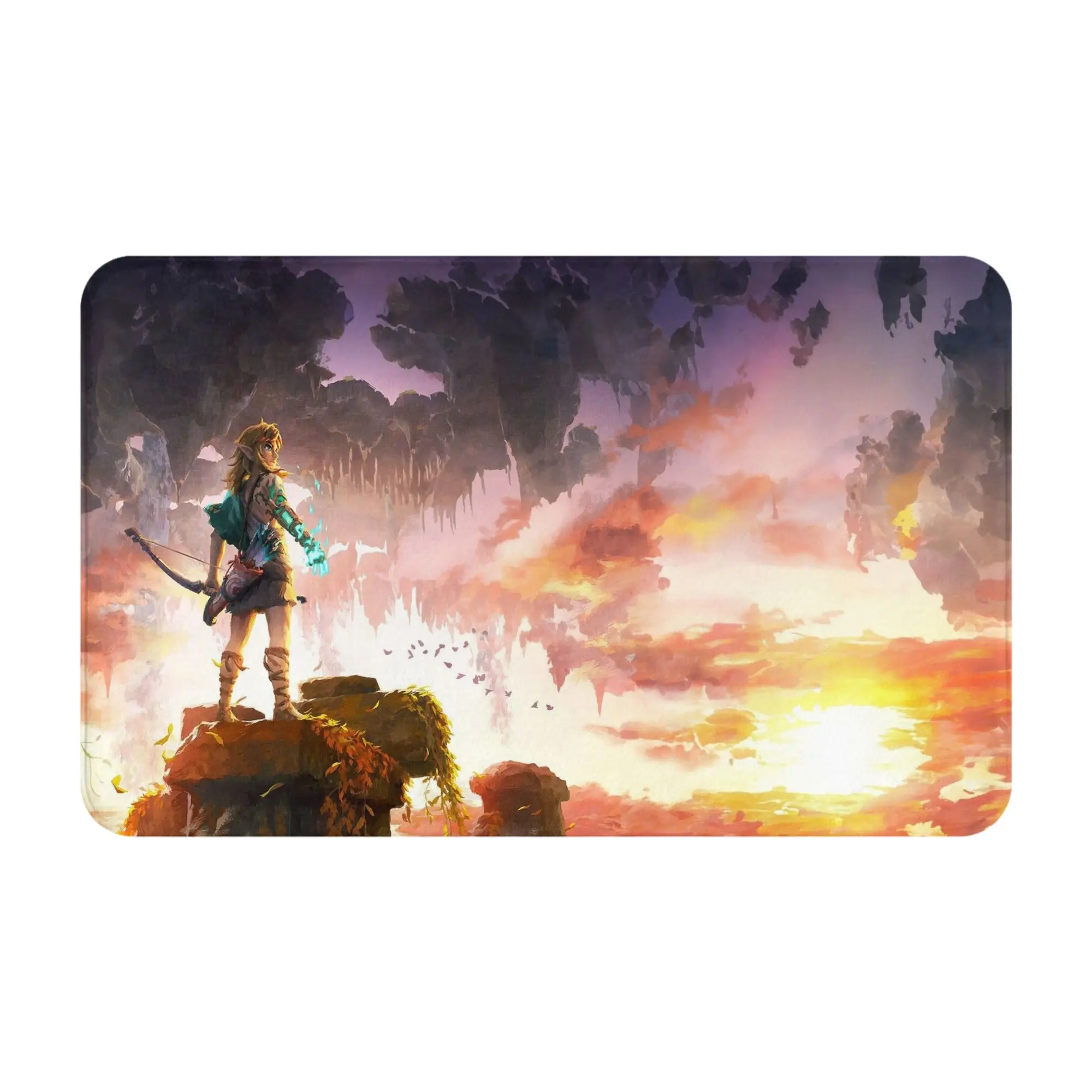 The Back View Anti-Slip Mat Bathroom Link Absorbent Doormat Home Decoration