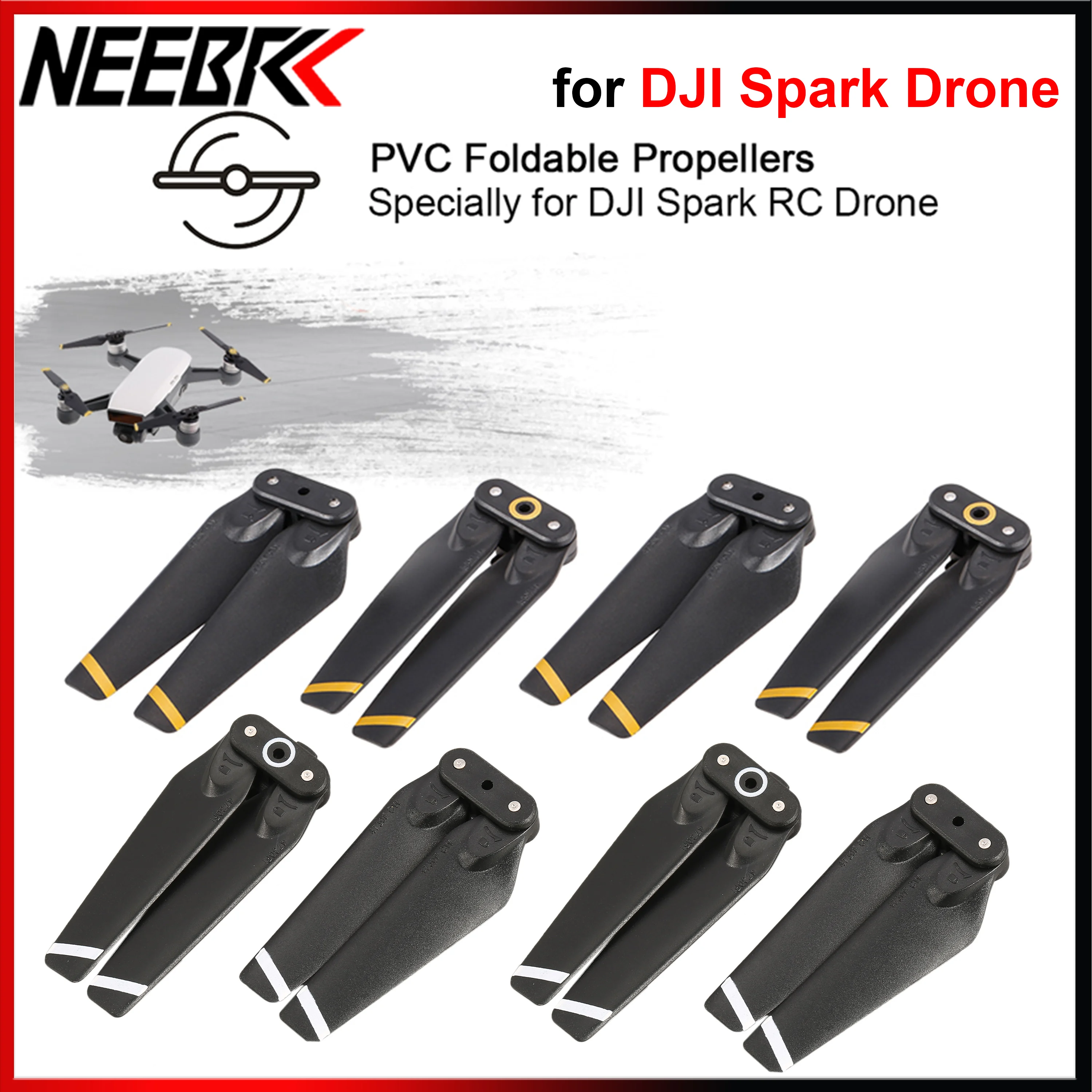 

4/8PCS Quick Release Carbon Fiber Blade Propeller Foldable Props for DJI Spark Drone Wing Fans Spare Parts Replacement Accessory