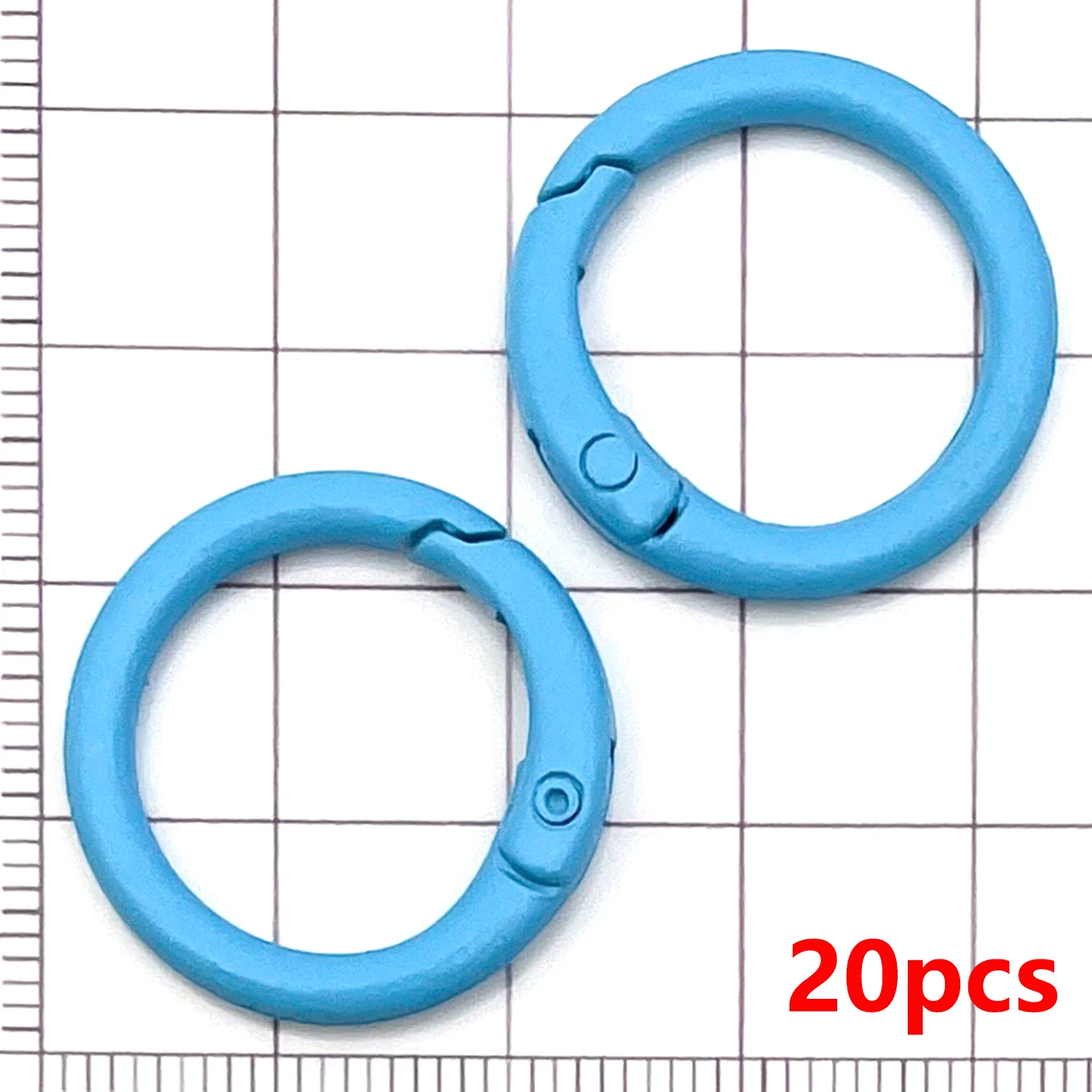 20pcs Matte Spring O Rings for DIY Keychain Making