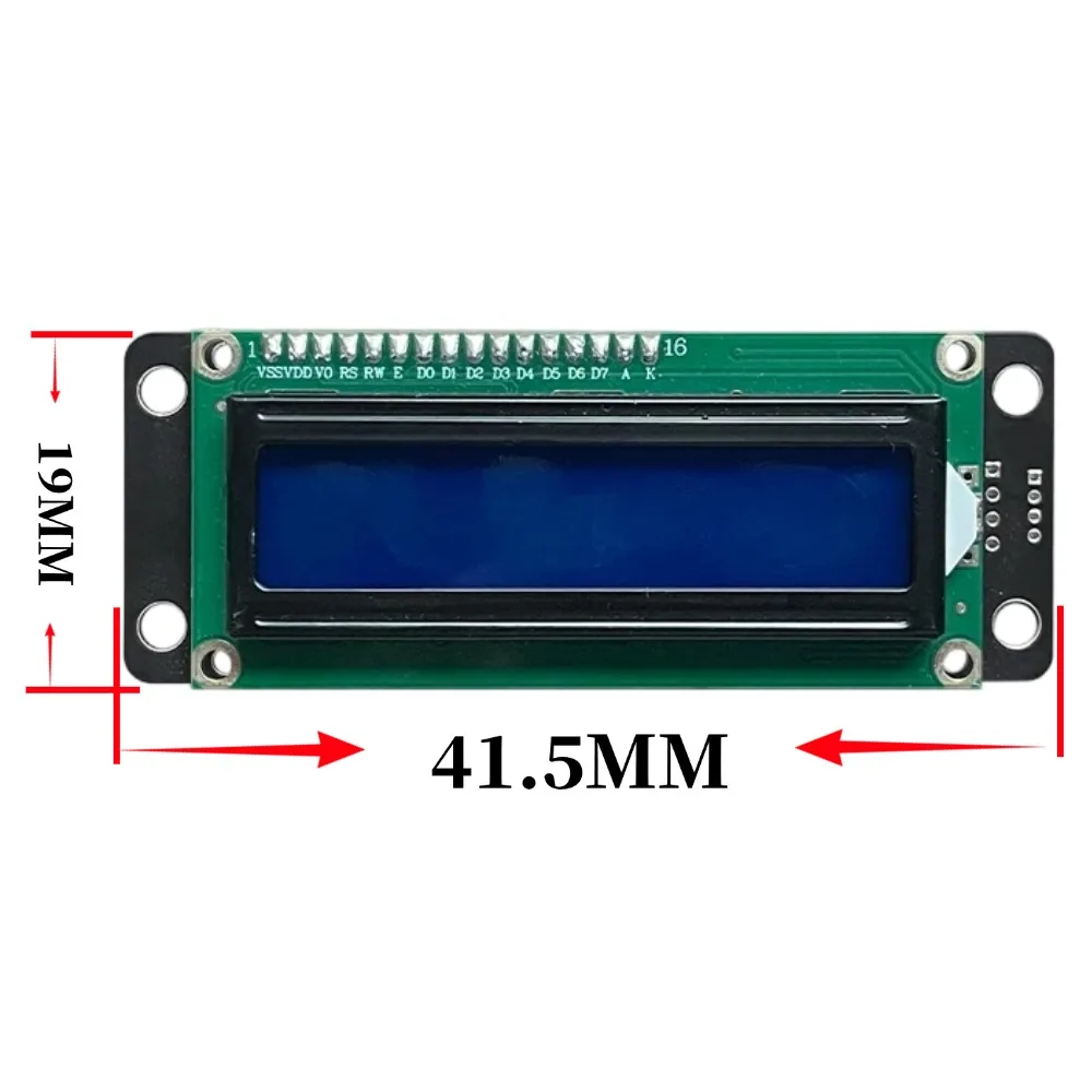 LCD1602 I2C LCD Display Module 3.3V 5V PH2.0 Interface Blue White Screen Compatible with Arduino ESP32 Raspberry Pi Microbit Leg
