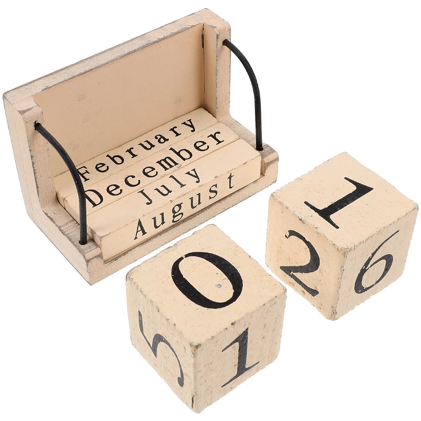 

Reusable Wooden Calendar Block Perpetual Date Tracker with Stand for Home Office Cafe Decor Desk Calendar Wooden Crafts