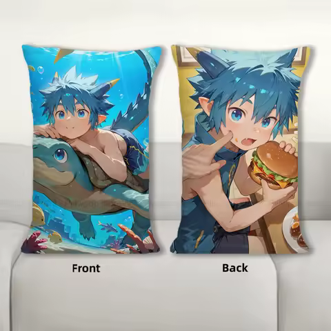 Anime Pillow Lyurm - Summon Furry Dakimakura Nsfw Half body Cartoon Pillow Core Double Side Print 40X60cm