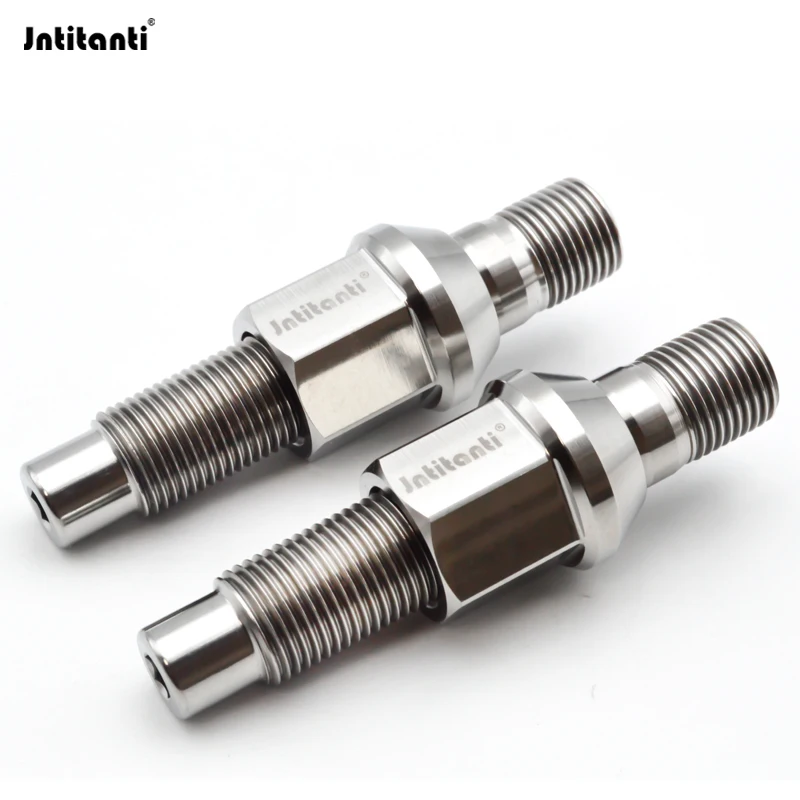 Jntitanti 10.9 grade Gr5 titanium wheel stud M14*1.5*78mm wheel nut M14*1.5*27mm for Audi VW Benz Masarati