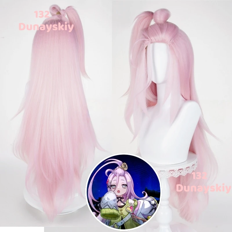Genshin-Peluca de Cosplay de impacto Aino, pelo largo rosa de fibra resistente al calor, Clink Clank Krumkake Craftshop, Halloween para mujeres y niñas