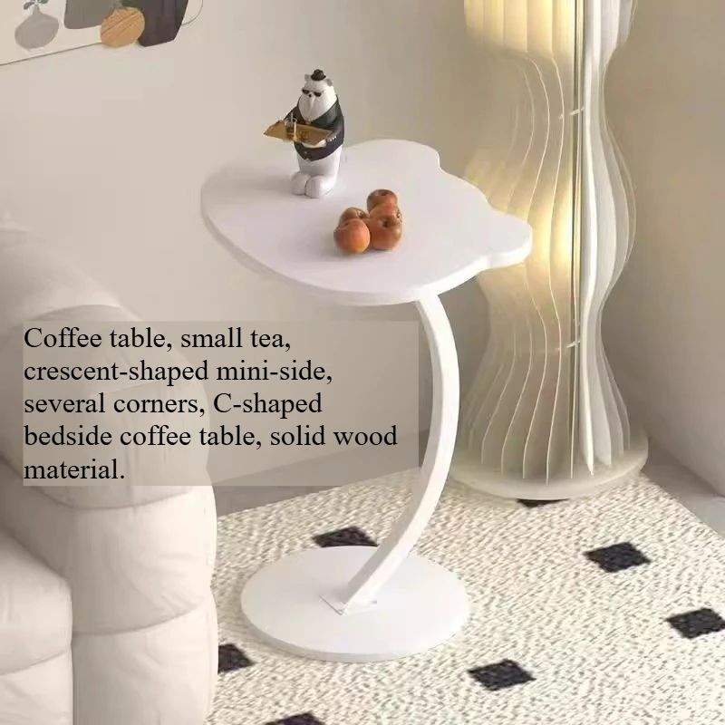 Cute Clearance Side Table C Shaped Mini Cheap Cool Round End Table Sofa Coffee Tavolino Da Divano Living Room Furniture