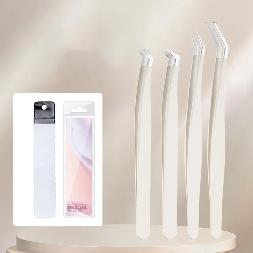 1 قطعة ملاقط الرموش الفولاذ المقاوم للصدأ عالية الدقة مكافحة ساكنة الملقط لملحقات رمش أدوات ماكياج #3