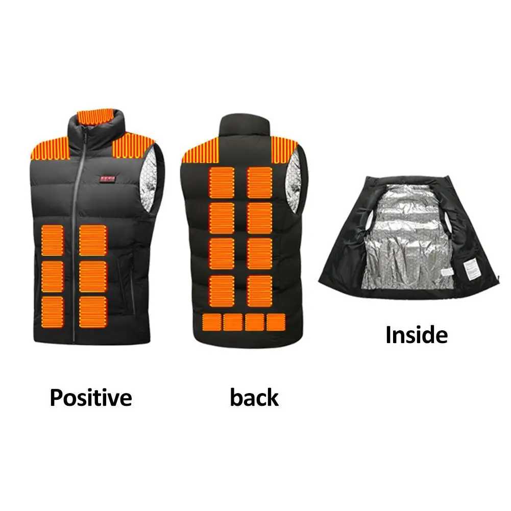 9 Heated Vest Zones Electric Heated Jackets Men Women Sportswear Heated Coat Graphene Heat Coat USB Heating Jacket For Camping