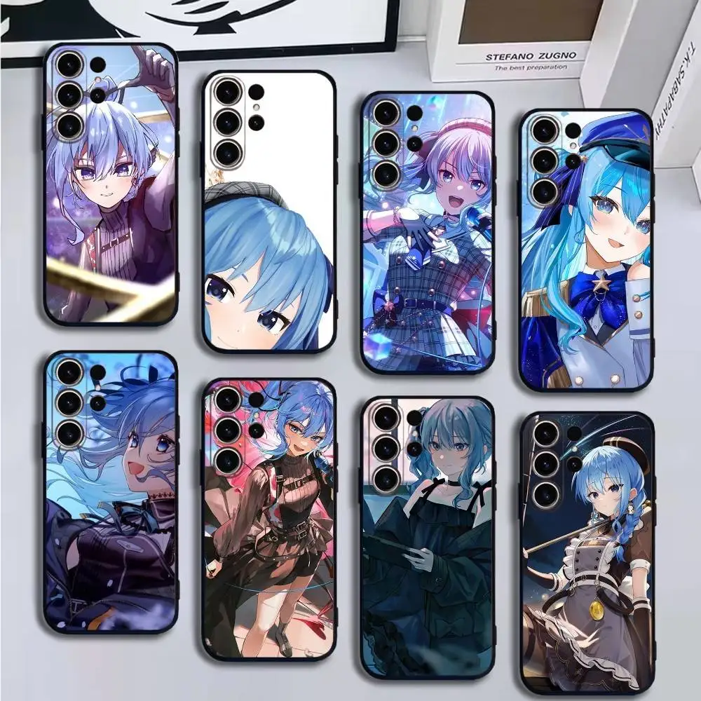 

Suisei H-Hoshimachi Phone Case For SamsungS25,24,21,22,23,30,Ultra,20,Plus,Fe,Lite,Note,10,9,Soft Black Cover