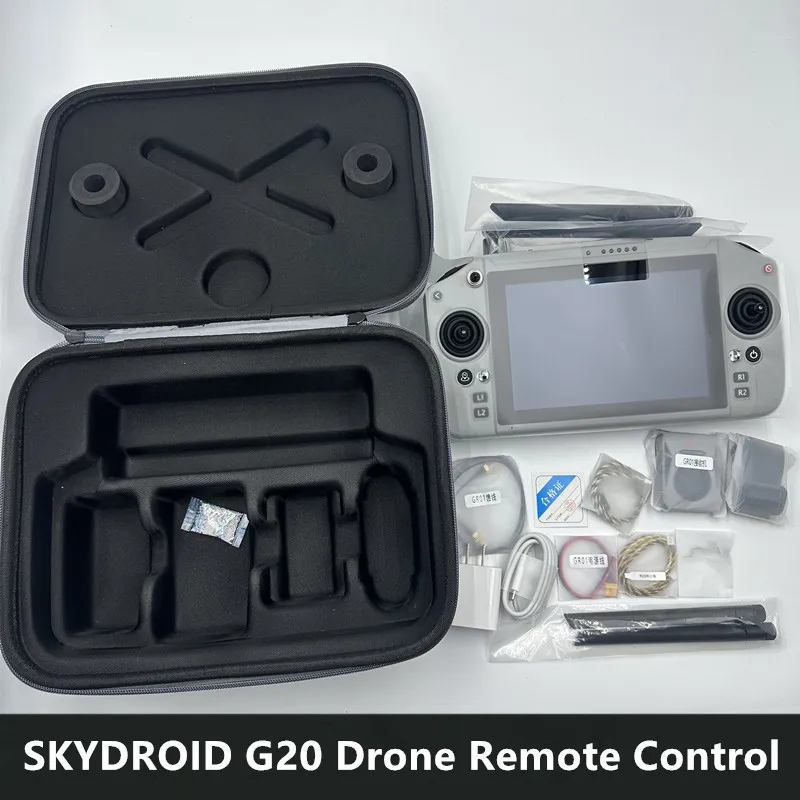 

Skydroid G20 Пульт дистанционного управления 30 км Расстояние передачи данных Пульт дистанционного управления для дрона поддерживает QGC Наземная станция Подарочный кабель PIX