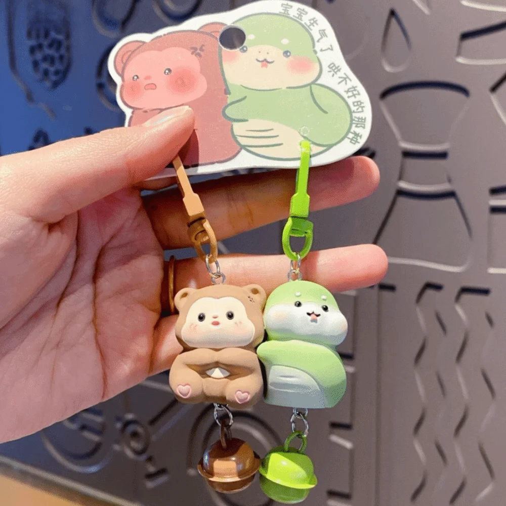 2Pcs/Set Exquisite Resin Zodiac Keychain CP Paired Design Cartoon Couple Pendant 12 Zodiac Magnetic Snap Keychain Daily