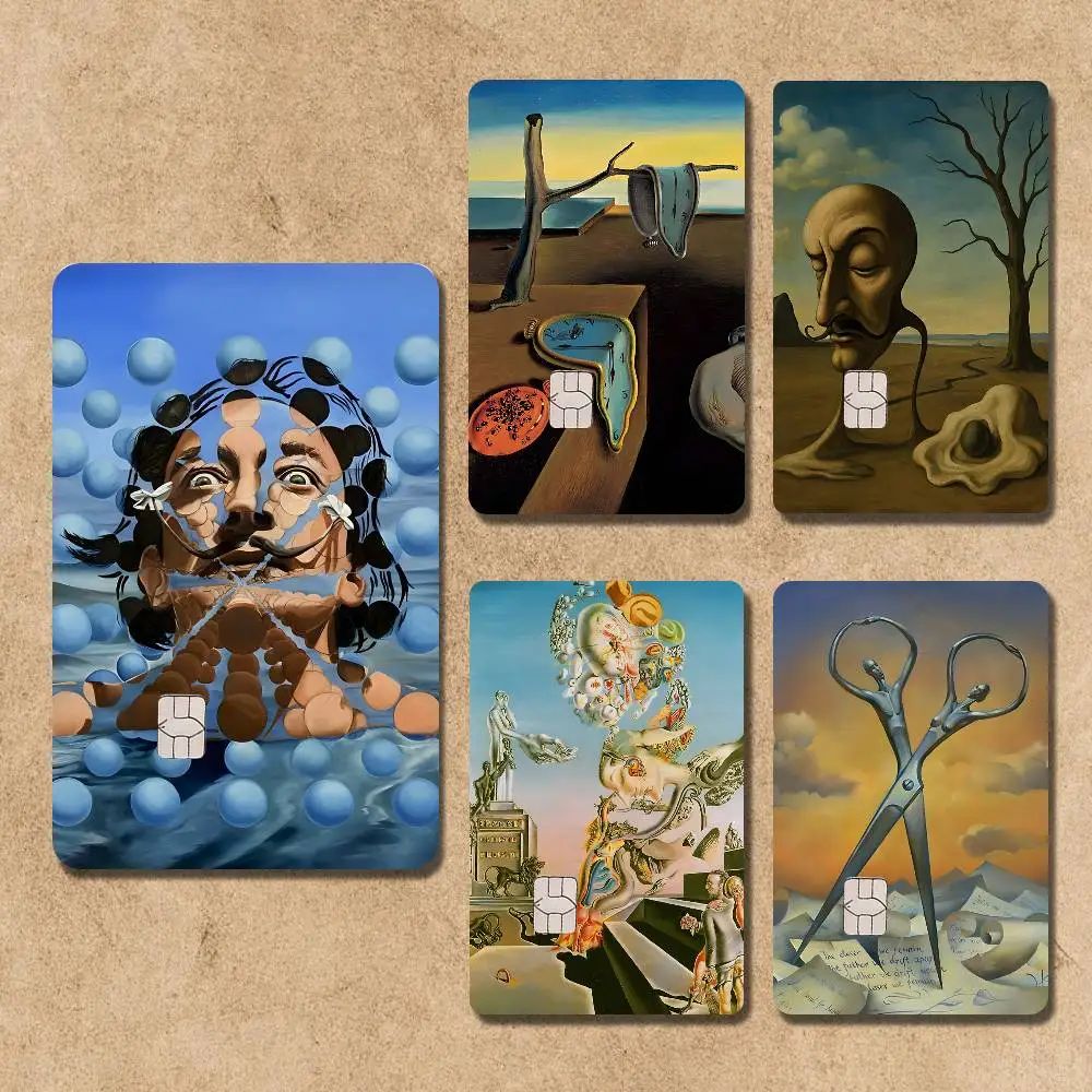 

Surrealism Famous By S-Salvador Dali Credit Card Skin Party Stickers for Visa Bank Card Bus Access Card Waterproof Decal Gift