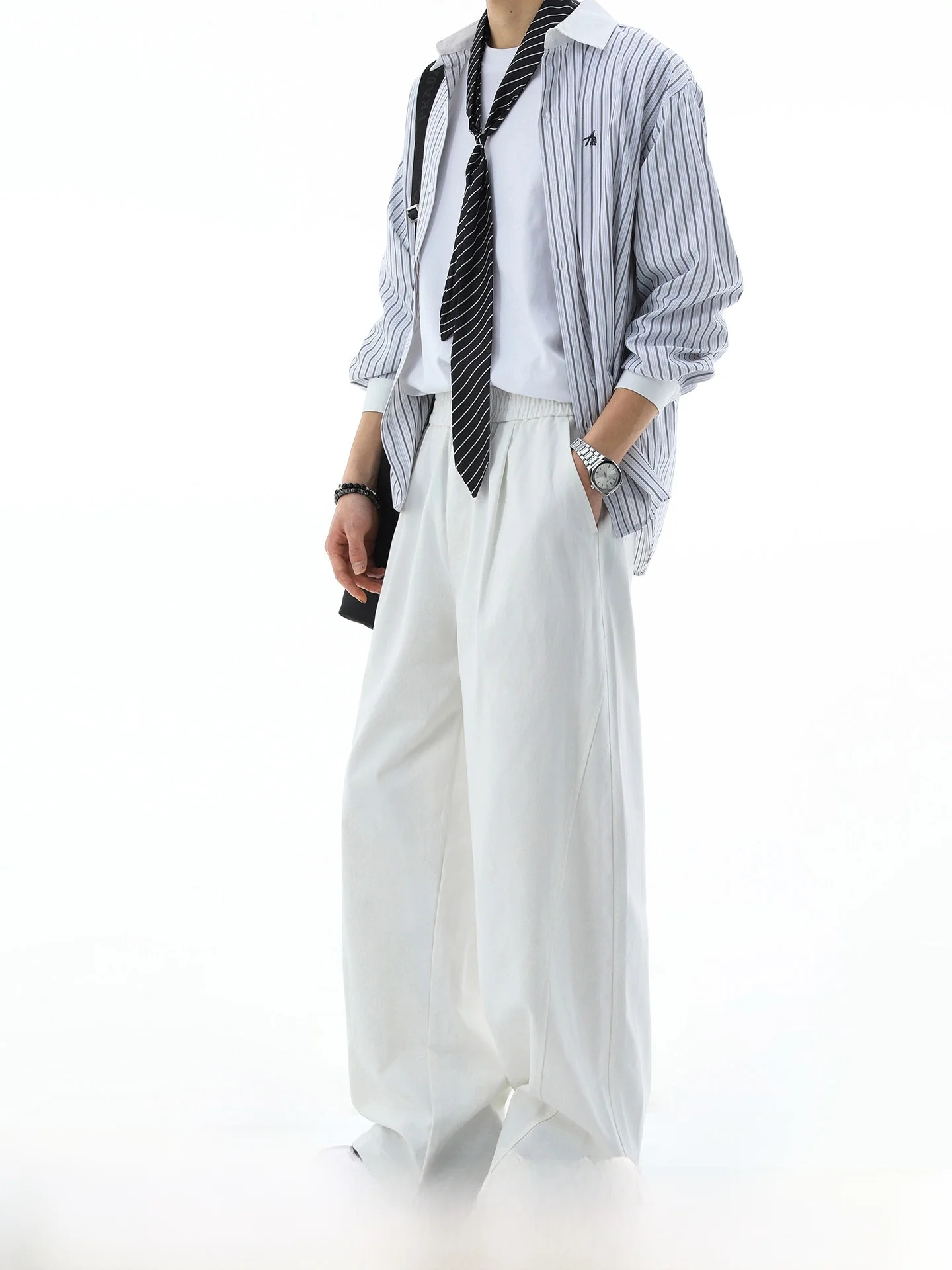 

American Style White Casual Pants Men's Summer Straight Leg Workwear Trousers Dream Made New 2026 Men's Cotton Breathable Sum...