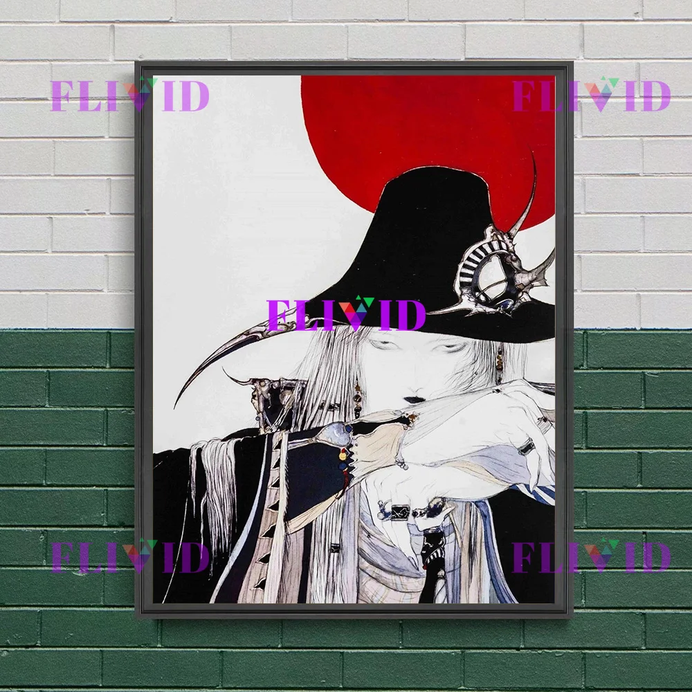 Vampire Hunter illustration Japanese Anime Wall Art Canvas Painting,Final Fantasy Art Poster Game Characters Print For Decor