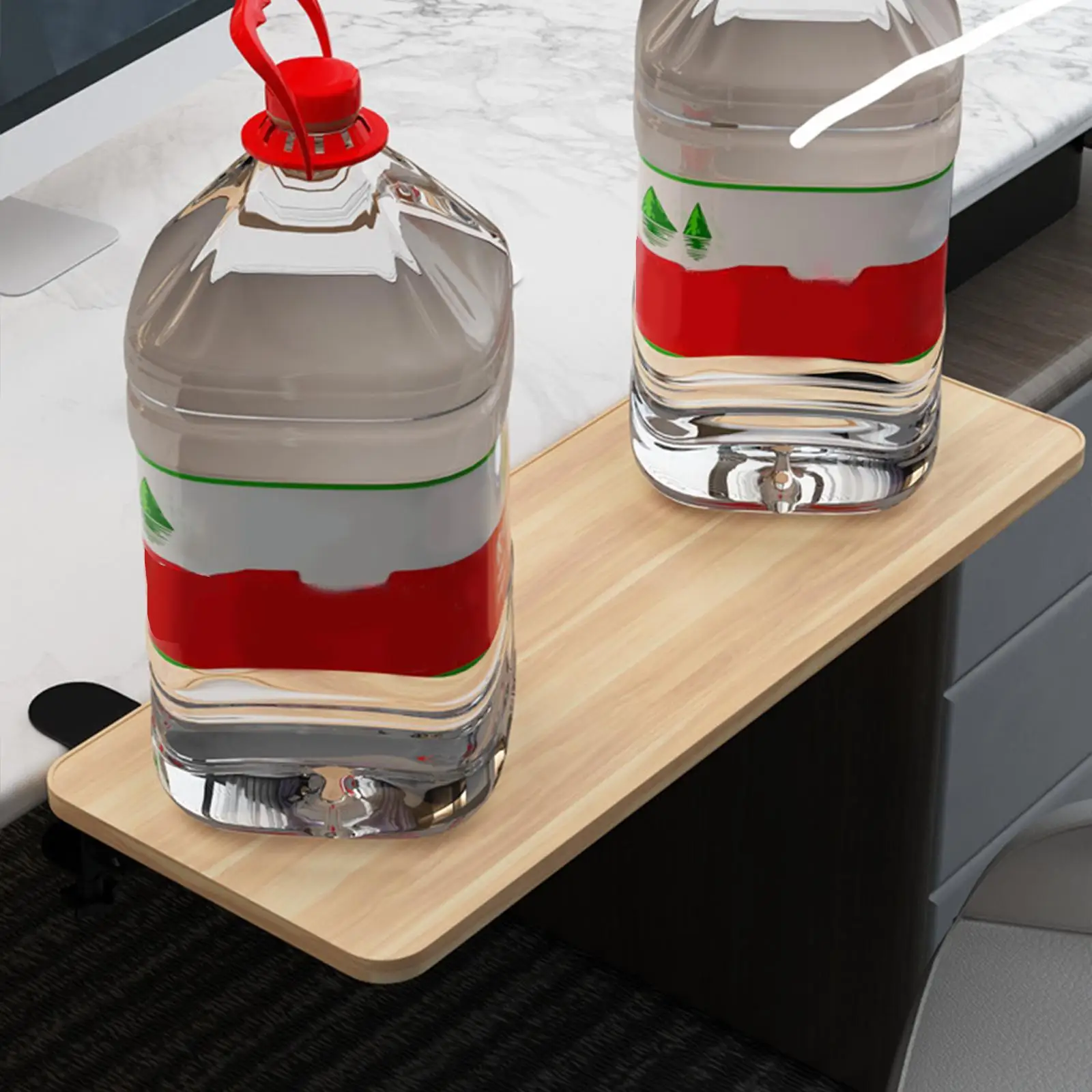 Desktop Extension Board Sturdy Computer Desktop Extension Board Without Punching Ergonomics Desk Extender Tray for Home Office