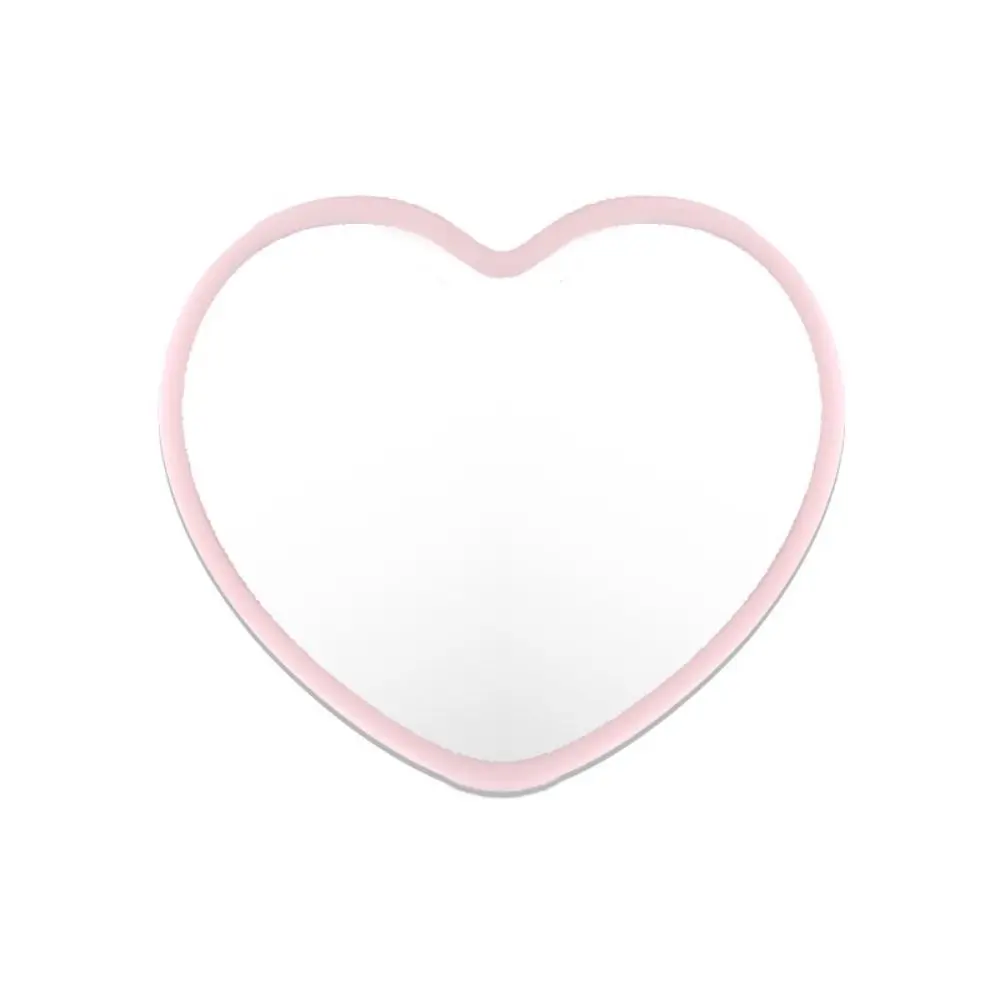 Simple Single-sided Heart-shaped Mirror High-definition Little Handheld Mirror Handheld Beauty Make-up Mirror Girls