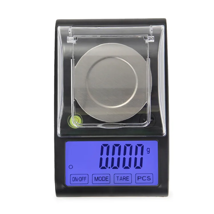50 جرام 0.001 جرام مقياس إلكتروني رقمي 0.001 جرام الدقة اللمس LCD الرقمية مجوهرات الماس مقياس مختبر العد ميزان الوزن