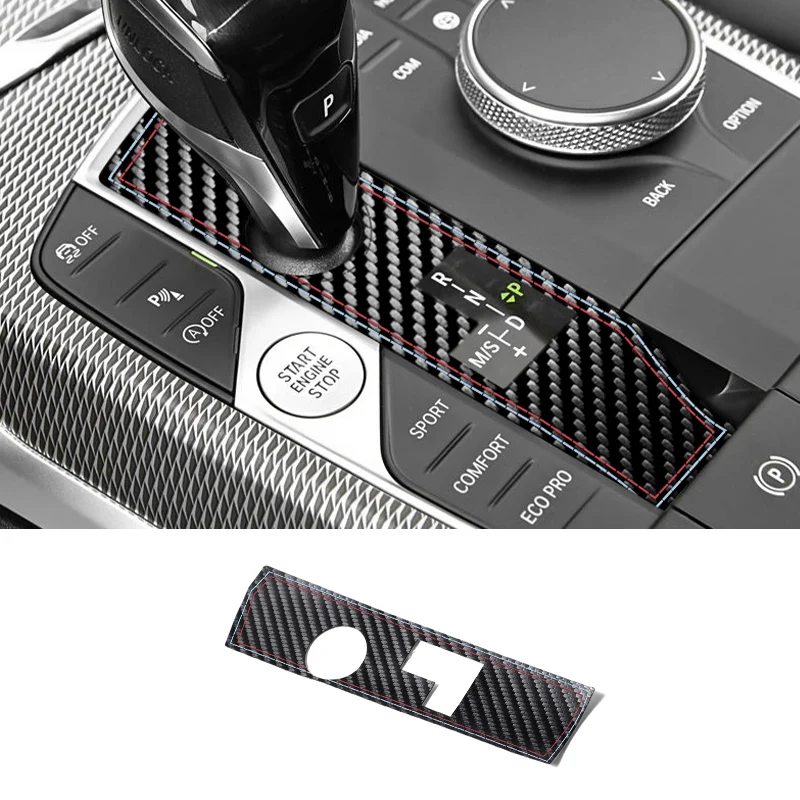 ألياف الكربون لسيارات BMW 2/3/4/i4 Series Z4 X3 X5 X6 X7 سيارة والعتاد التحول لوحة إطار الكسوة ملصق المضادة للخدش الملحقات الداخلية