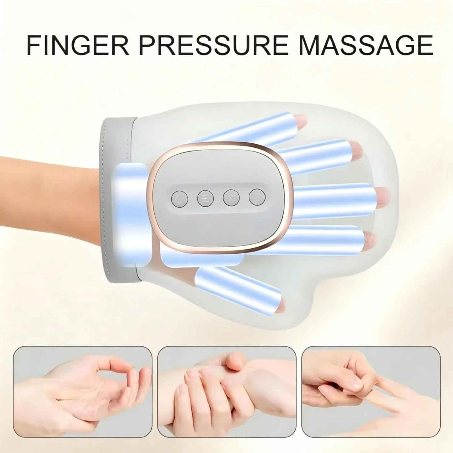 Hand Massager with Airbag Compression Finger Wrist Palm Massage Machine Vibration Glove for Hand Muscle Relax Gift for Men Women
