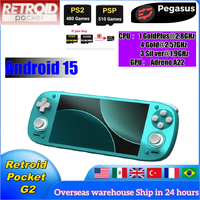 Retroid Pocket G2 Gen 2 RPG2 Retro Handheld Video Game Console Video Player 5.5 Inch AMOLED Adreno A22 Android 15 512G PSP PS2