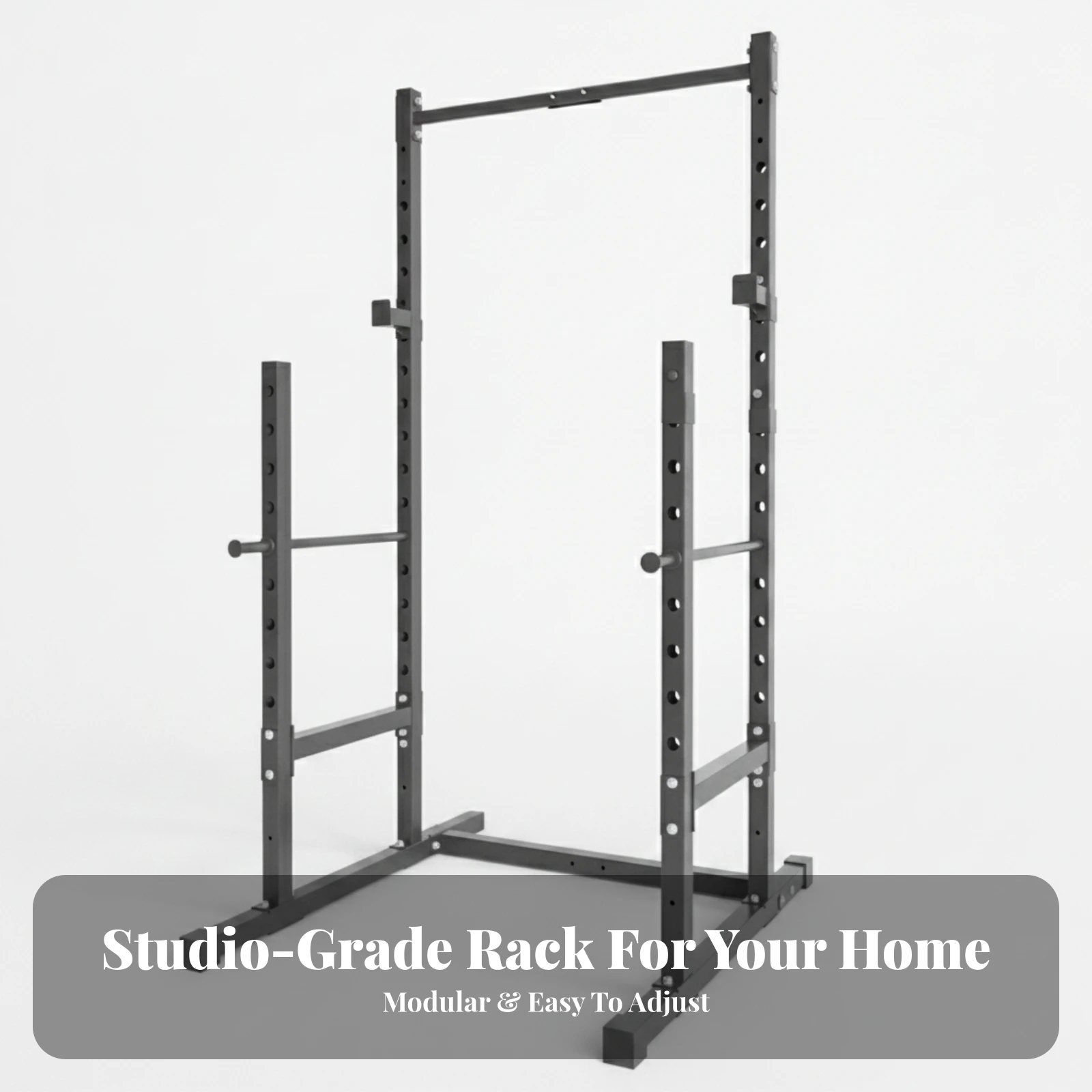 Squat Rack with Pull-up Bar Multifunctional Barbell Rack with Safety Catches Power Cage Non-Slip Fitness Equipment Space-Saving