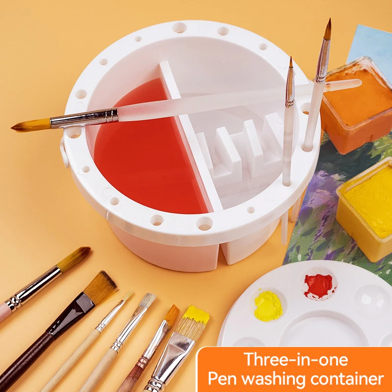 multi-function-pen-wash-bucket-set-3in-1-palette-paintbrush-cleaning-bucket-pen-holder-art-painting-artist-hand-wash-pen-palette