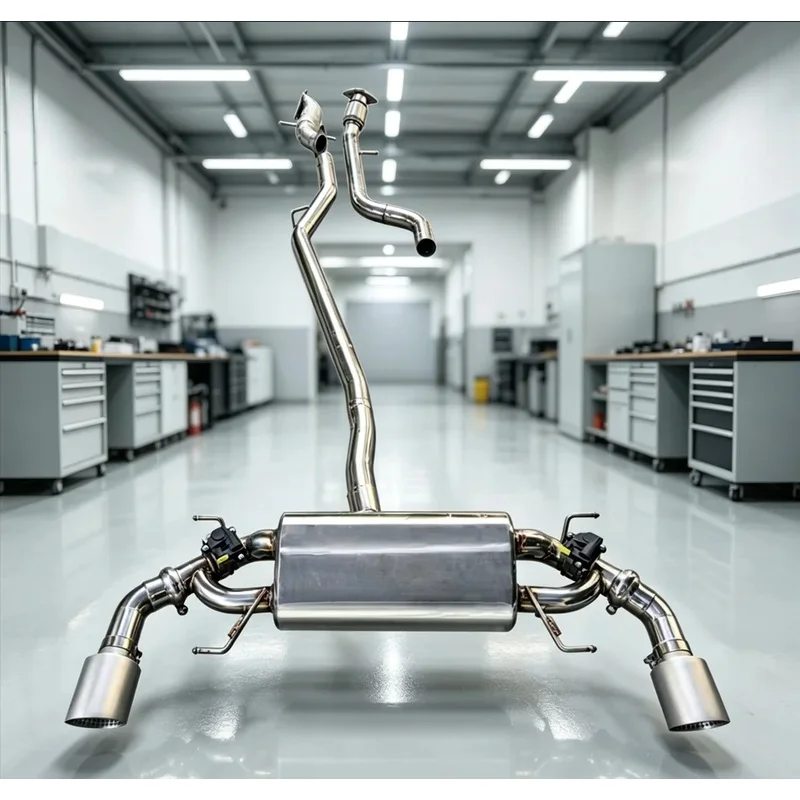 Valvetronic Catback Exhaust System for Alfa Romeo Stelvio 2.0T, Bolt-On Muffler Can Match High Performance Downpipe