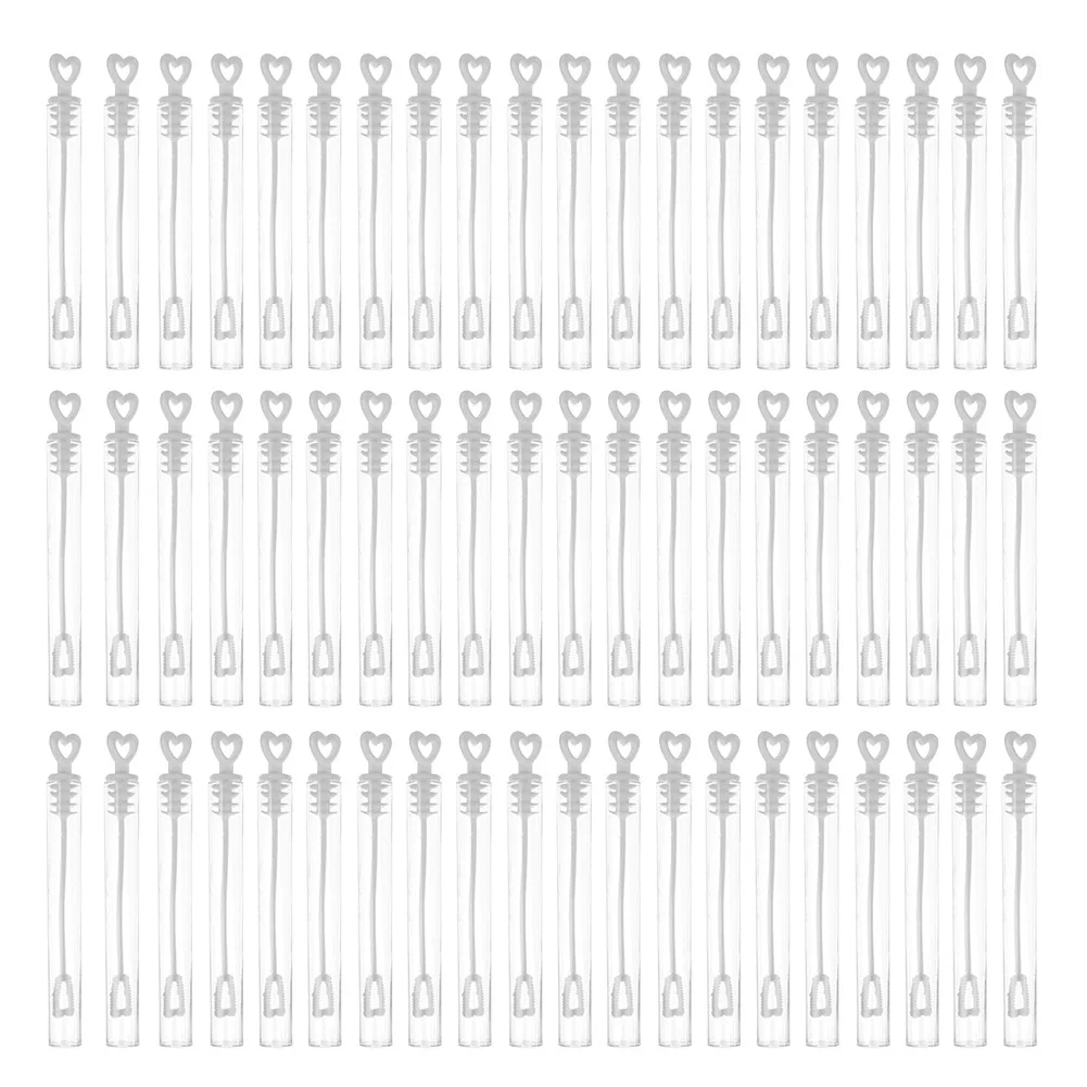 60 pièces amour coeur baguette Tube nouveauté bulle savon bouteille rempli bulles Tubes fête d'anniversaire décor fête accessoire cadeaux