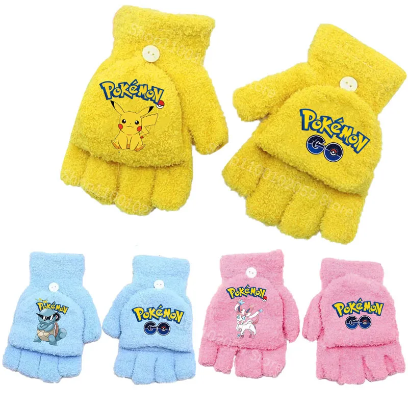 gants-pokemon-pour-garcons-et-filles-gants-tricotes-pour-ecran-de-dessin-anime-accessoires-de-mode-chauds-d'hiver-pour-enfants-cadeaux-d'anniversaire-mignons