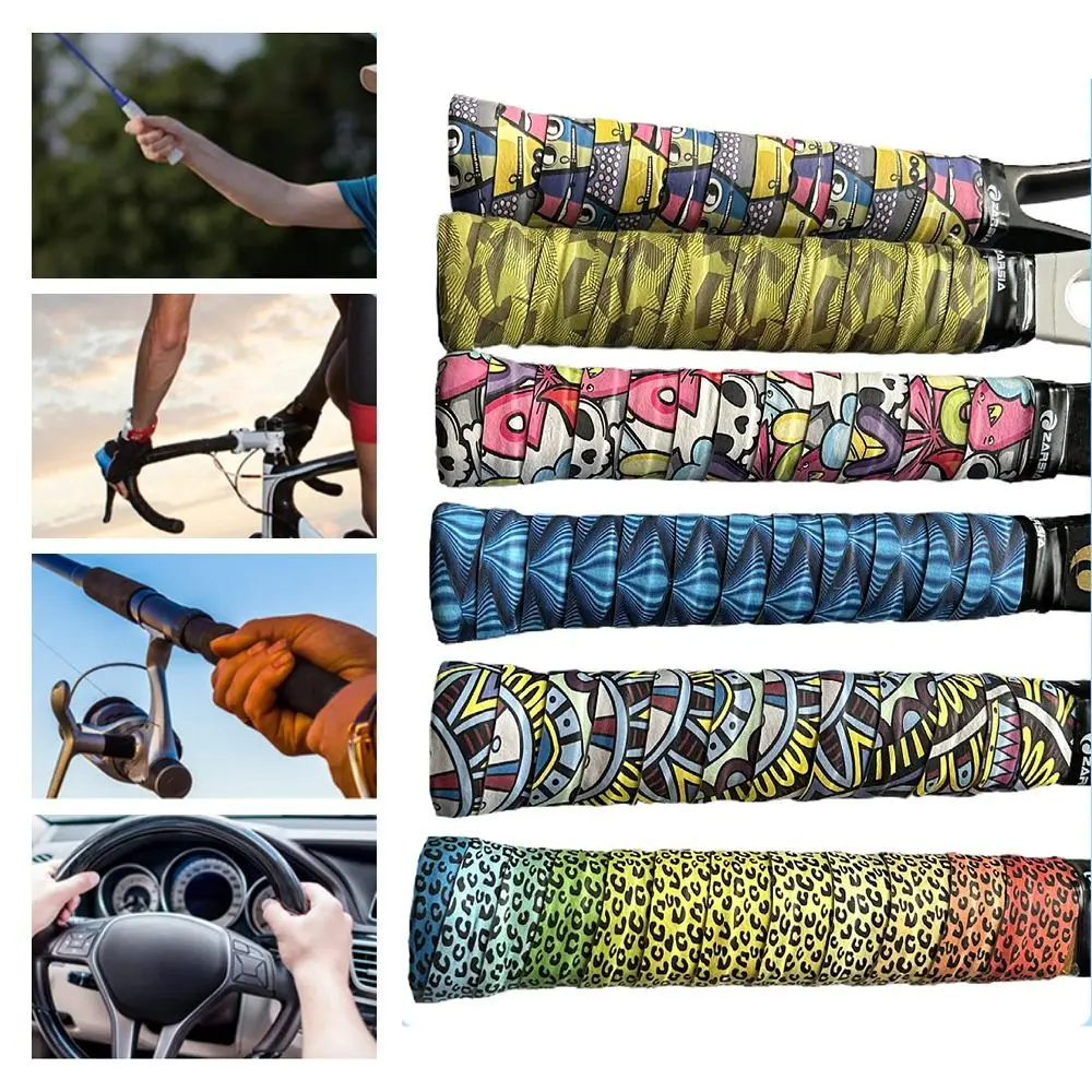 

Multi-color Badminton Racket Overgrips New Printing Self-adhesive Tennis Racquet Sweatband Shock Absorption Sport Supplies