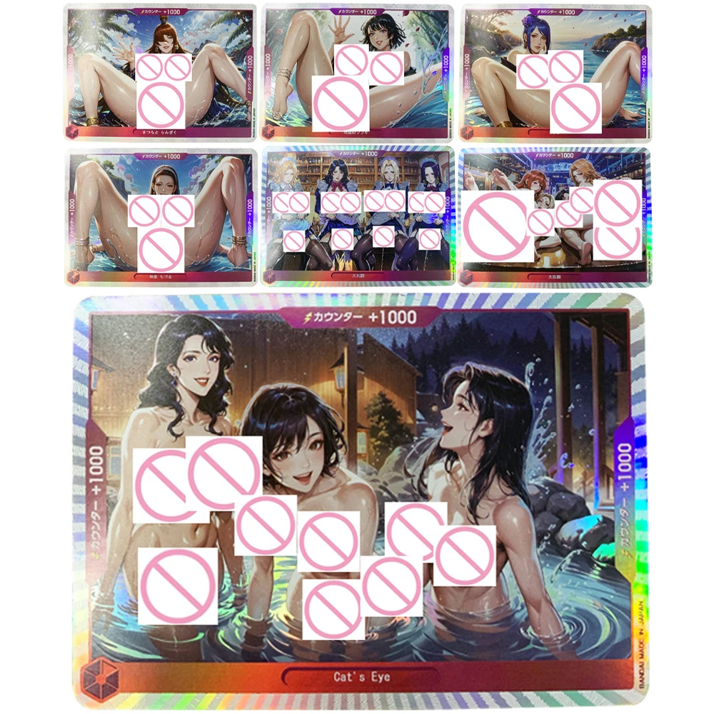 

Sexy Anime Naked Girl Collection Card Big Breasted Beauties Nude Card Refractive Color Flash Embossed Textured Otaku Gifts