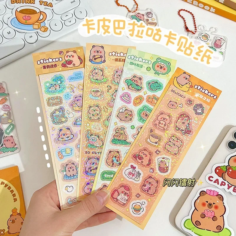 Cartoon Capybara Stickers Creative Booklet Stickers Children’s DIY Decoration