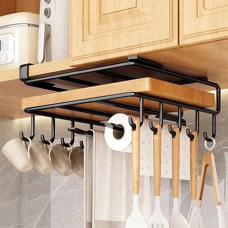 

Kitchen Under Cabinet Basket Storage Shelf Cutting Board Rack Kitchen Closet Rack Under Desk Cabinet Office Bathroom Organizers