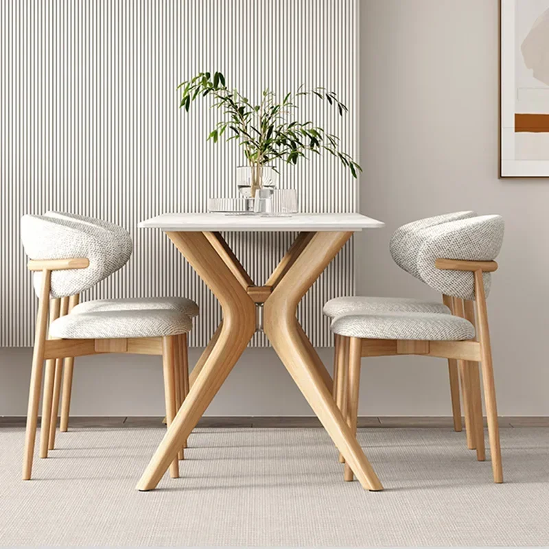 Small Wood Table Coffee Conference Luxury Modern Dinner Dining Table Set Restaurant Center Desk Mesa Garden Furniture Sets