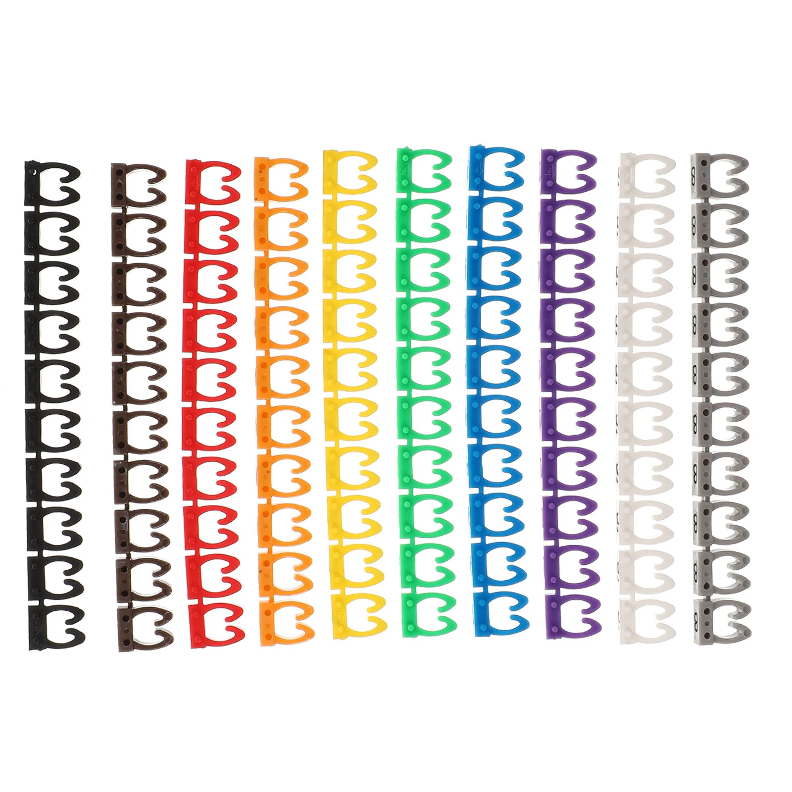 100 Pcs Heat Shrink Labels Number Tube Wire Identifier Cord Identification Tags