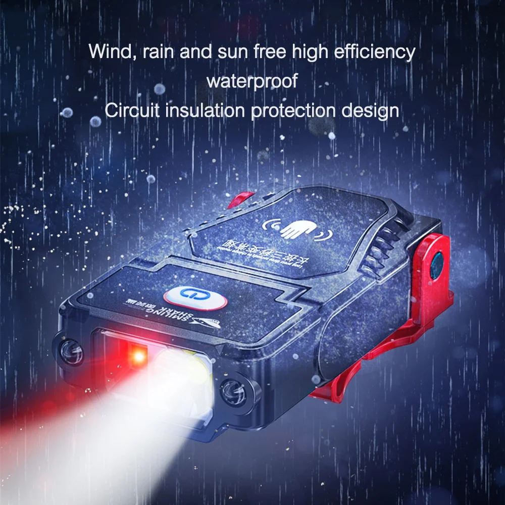 Mini Sensor LED Scheinwerfer Einstellbare Winkel Hut Kappe Clip Lichter Wasserdichte USB Aufladbare Lampe Outdoor Camping Angeln Scheinwerfer – Detail 9