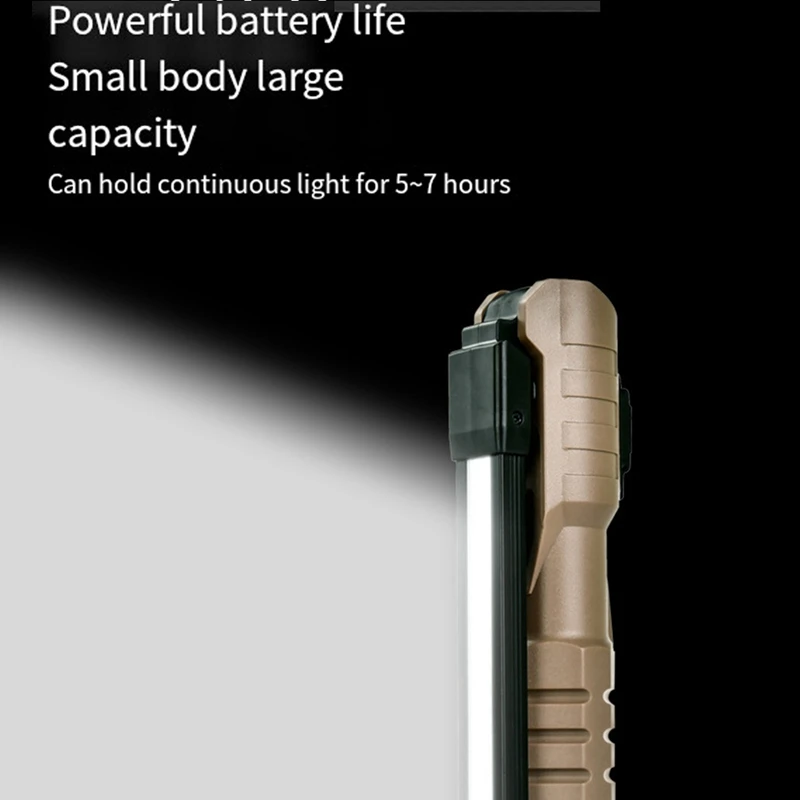 ไฟฉาย LED แบบชาร์จไฟได้มี7โหมดไฟฉาย USB แม่เหล็กแสงแฟลชทำงานแบบพกพา