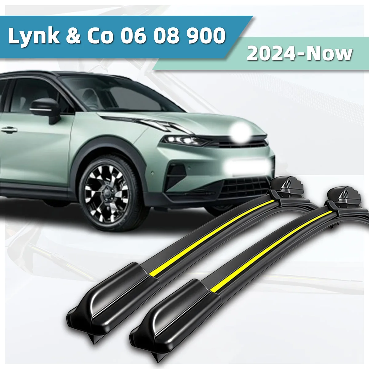 Geeignet für Geely Lynk&Co 06 08 900 (2024-Heute) Scheibenwischer Allwettertauglich Hochauflösend Stabil und Langlebig Auto-Windschutzscheibenwischer