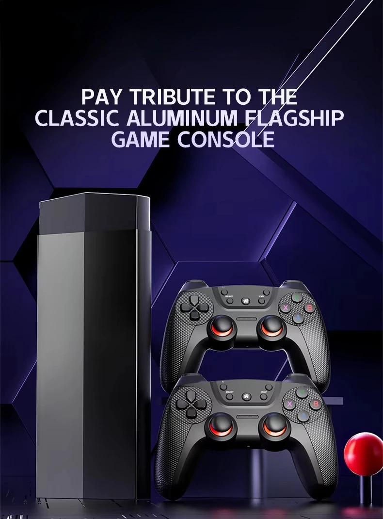 Video game console 4k output supports 9 emulators with built-in 20,000 + retro games with wireless controllers