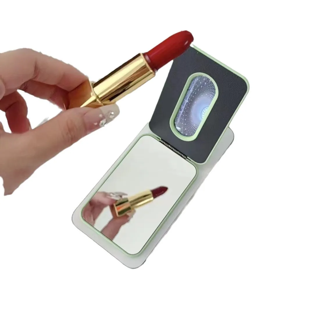 Magsafe Phone Card Holder with Mirror Makeup Silicone Card Case For iPhone 16 15 14 13 12 Pro Max Magnetic Wallet Phone Stand