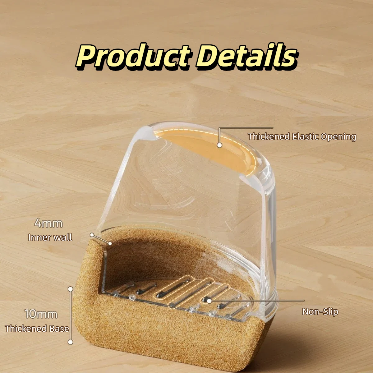 Round Chair Leg Caps Anti-slip Chair Leg Protectors Foot Cover 15-25° Diagonal Thick Wrap Felt Pads Hardwood Floor No Noise