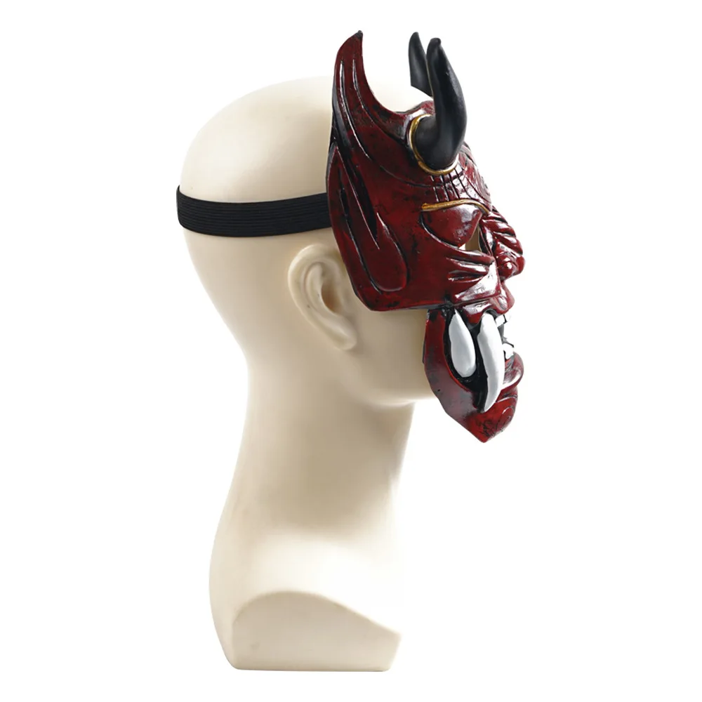 Japan Hannya Mask Half Face Latex Masks Halloween Party Masquerade Carnival Costume Prop Cosplay Accessories