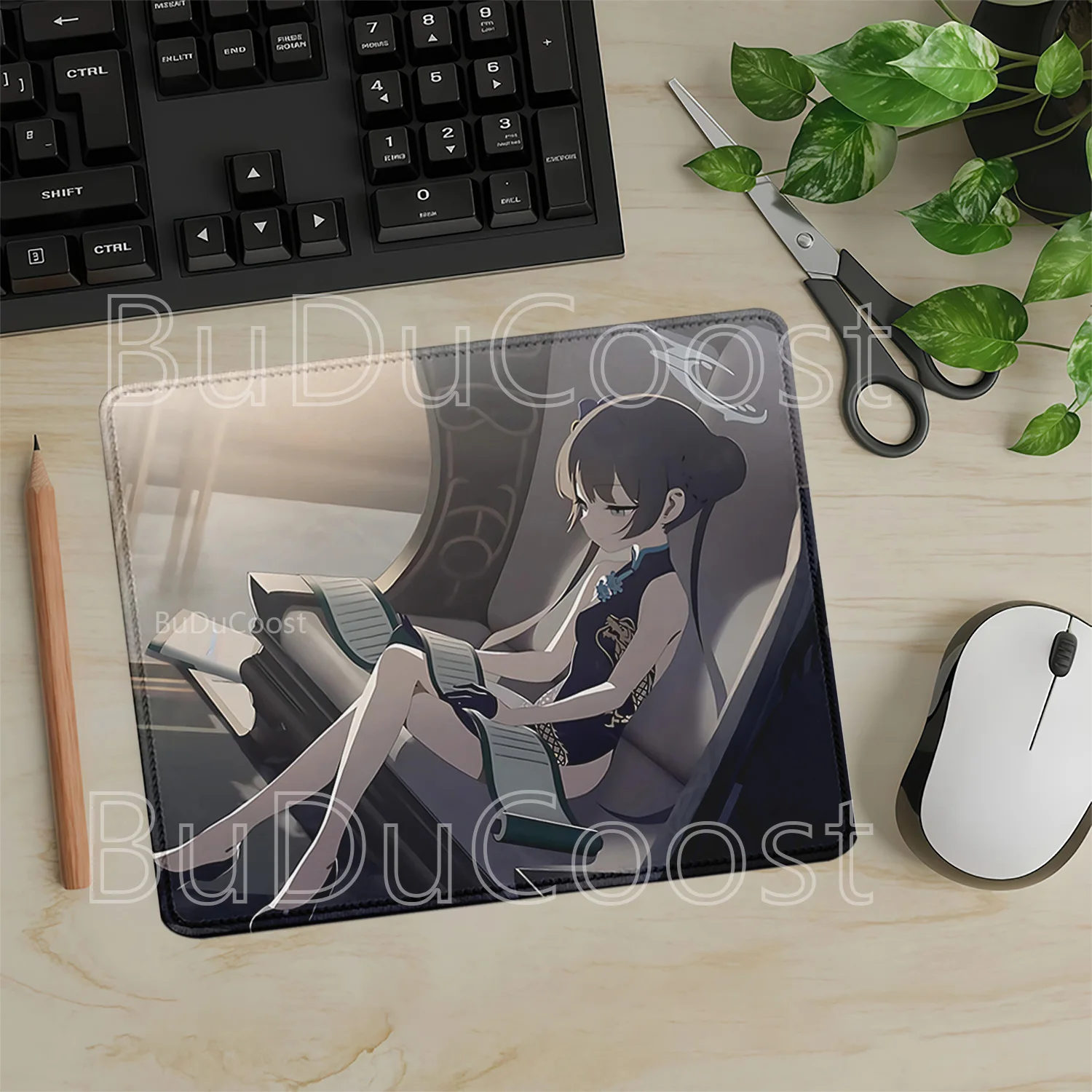 HD printing Blue Archive Ryuuge Kisaki Small size Mousepad Gaming Anime girl overlock Mouse Pad Keyboard Non-slip base Desk Mat