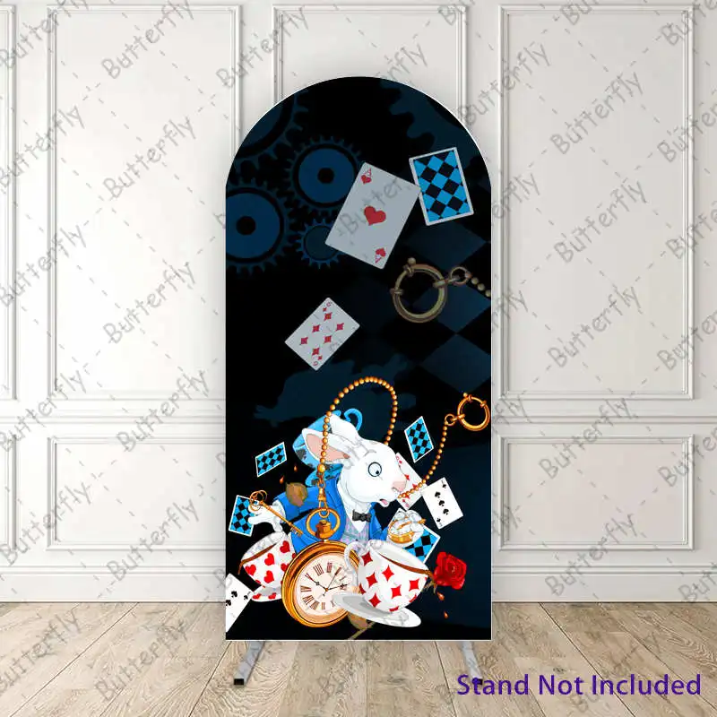 Disney Princess Little Cute Girls  Alice In Wonderland  Party Background Decoration  Arch Photo Backdrop Cover Birthday