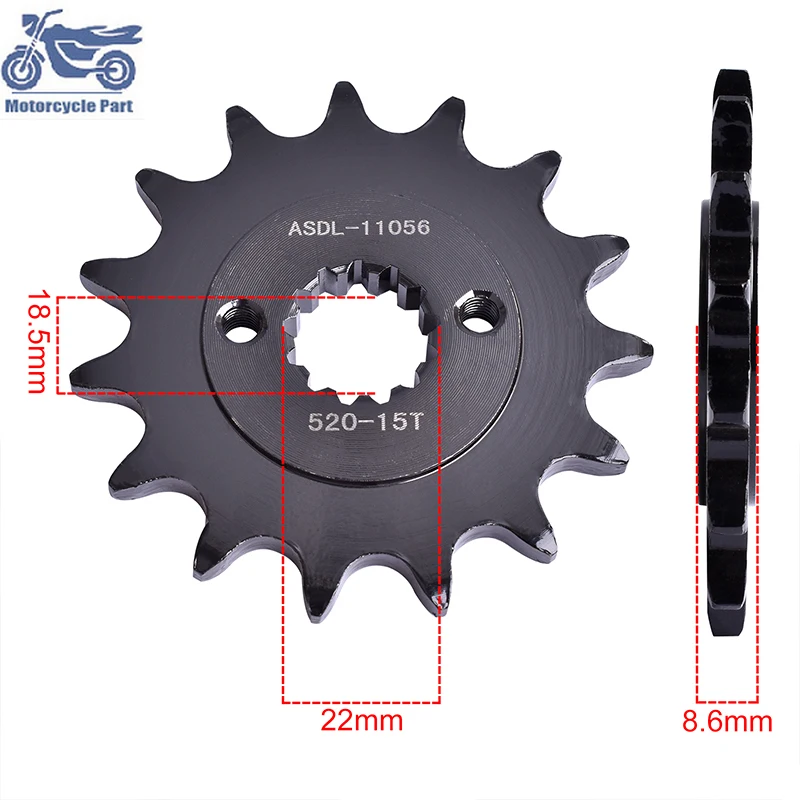 1PC 520-15T 520 15 Tooth 15T Drive Front Sprockets Gear For KT/M 390 Adventure 2020 390 Du/ke ABS 2013-2020 390RC 2014-2020 2019
