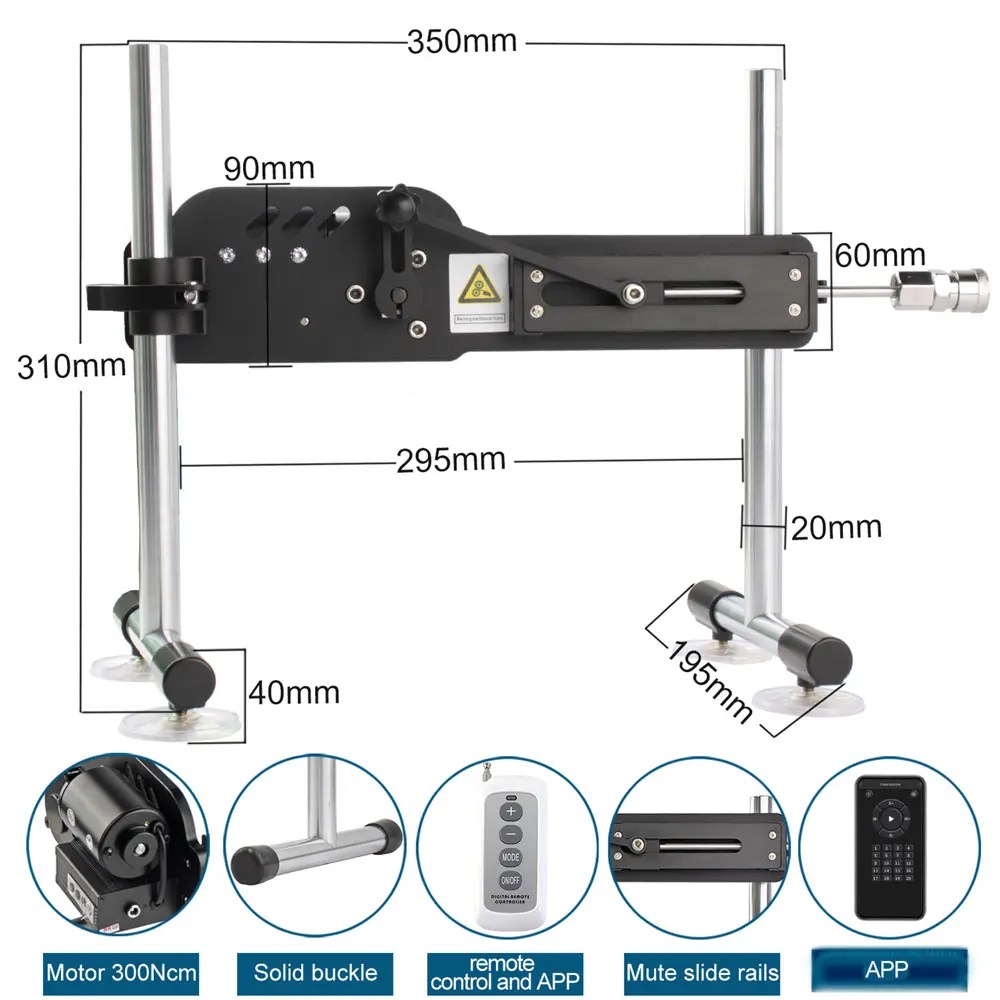 Imagem -03 - Motor de Atuador Linear Reciprocante Telescópico Curso Ajustável Controle Remoto e App 70w dc 24v 30-90 mm