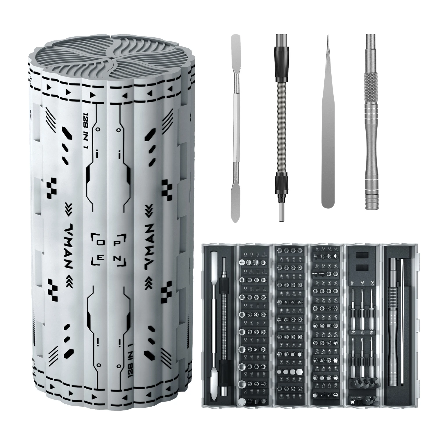 128in1 Screwdriver set, wide range of Screwdriver heads, Ultimate Hand Tool Kit for Small Appliance Repair and Diy