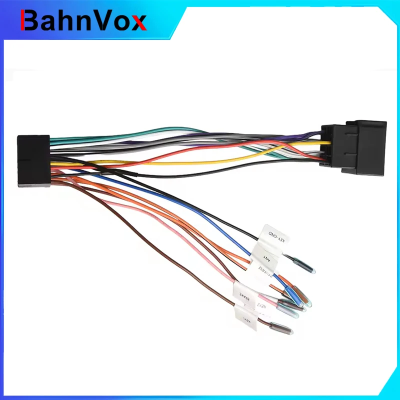 Bahnvox 20Pin To 16Pin Car Radio Speakers Key Amp Control ISO Wiring Harness Connector Adapter Cable for DIN Screen VW Audi Opel