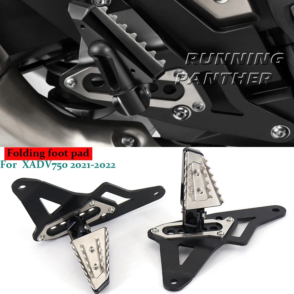 

For Honda XADV X-ADV 750 Xadv750 X-ADV750 2021 2022 Motorcycle Passenger Rear Folding Footrests Foot Pegs Pedal Pads Stand Kit