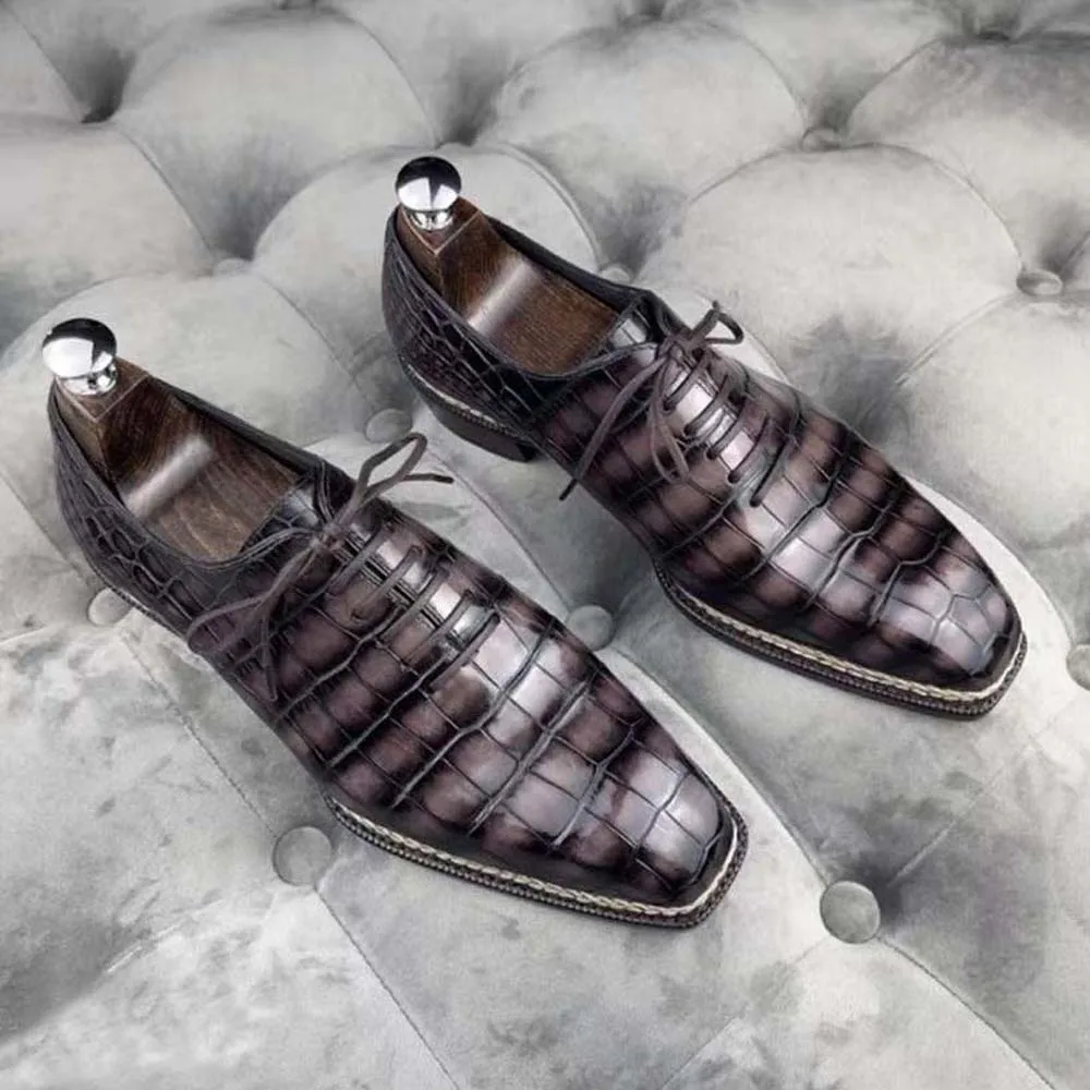 chue men dress shoes fromal shoes male leather shoes hand brush color