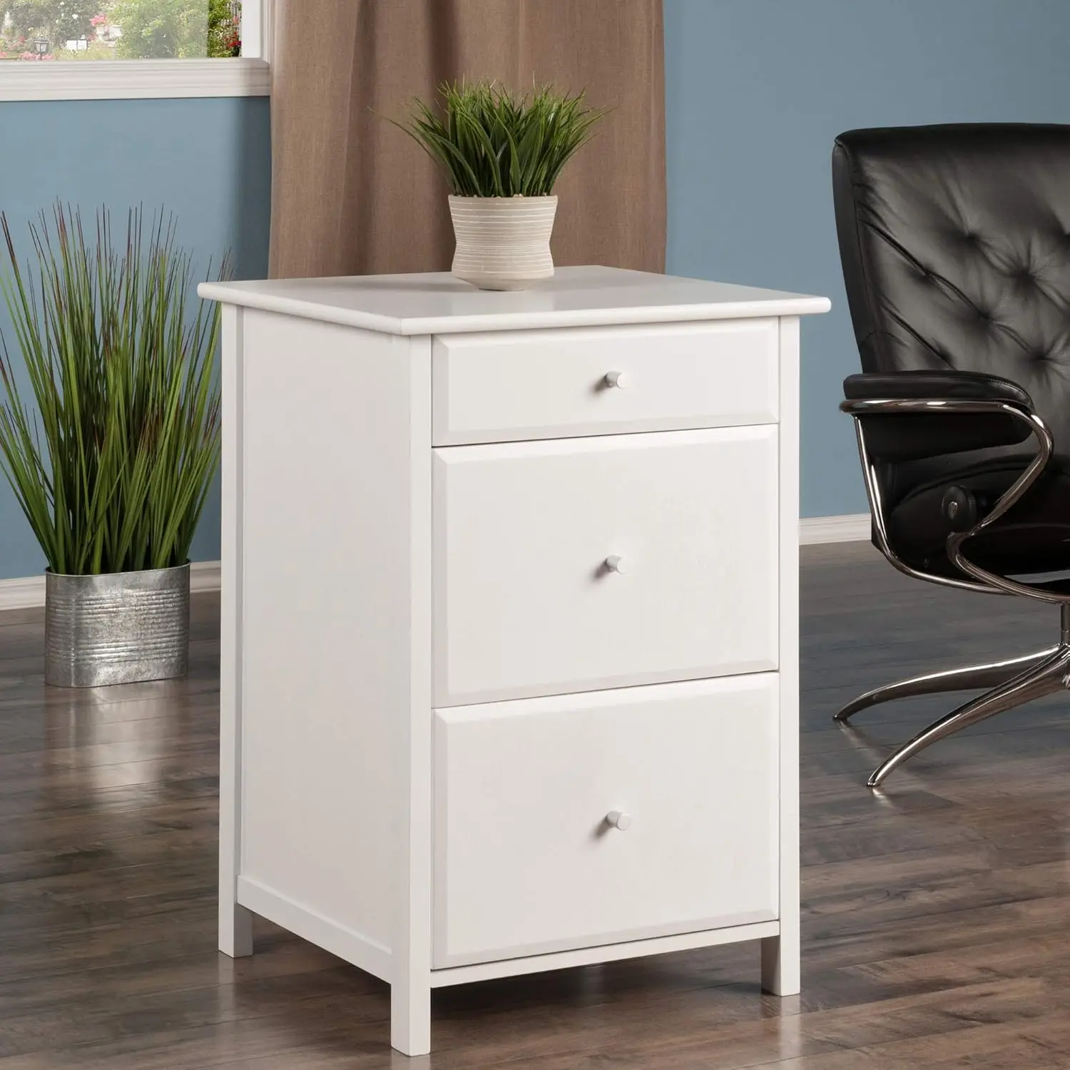 White 2-Drawer Rolling File Cabinet Mobile Storage With Lock, Home Office, Customized